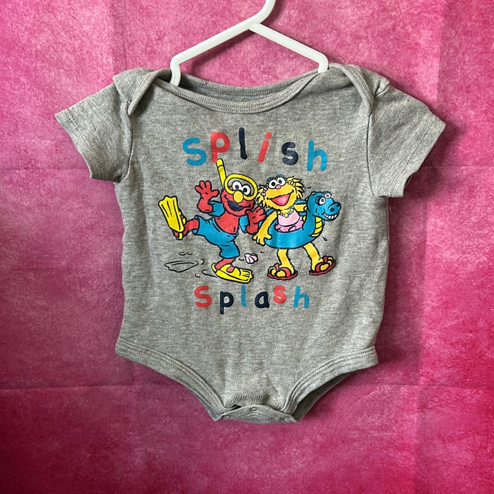 (3 for $10) 6-9 Month Baby Sesame Street Onesie